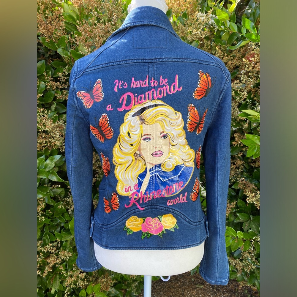 Hand-Painted Dolly Parton Jacket